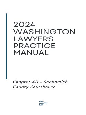 cover image of 2024-25 Washington Lawyers Practice Manual Chapter 4D